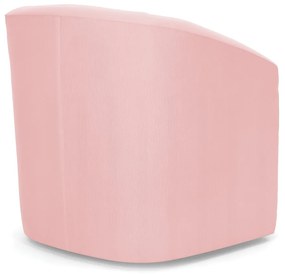 Poltrona Decorativa Base Giratória Stella Max Suede D03 - D'Rossi - Rosa Bebê
