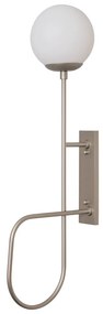 Arandela Trombone 14X27,3X65,4Cm 1Xe27 Mini Bulbo G45 Alumínio E Globo... (TT-M Titânio Metálico, FOSCO)