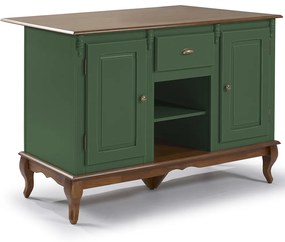 Mesa Ilha Hannover 2 Portas e 1 Gaveta Linz Móveis
