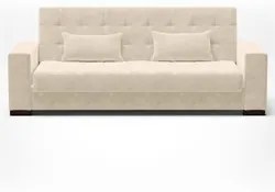 Sofá Cama para Sala de Estar Lisboa Suede Bege - Ibiza