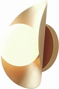 Arandela Calandra 14X12X21Cm Aluminio E Globo Ø10Cm Rosca 01Xg9 - Qimp... (CHAMPANHE)