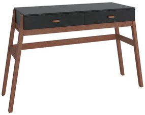 Aparador Decorativo Sala de Estar 2 Gavetas Yara Amêndoa/Preto G68 - Gran Belo