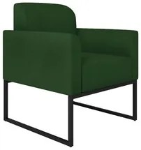 Kit Namoradeira e 1 Poltrona Decorativa Base Industrial Preta Maressa