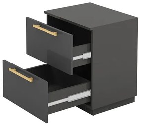 Mesa De Cabeceira Dubai 2 Gavetas Alasca - Vila Rica Móveis