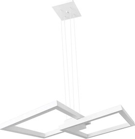 Pendente Led Aluminio 67,2W 3000K Fit25 Square - BRANCO