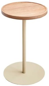 Mesa de Apoio M Tampo Cumaru Amarelo 30cm Base Taupe 49cm - 75486 Sun House