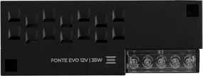 Driver Alumínio Preto 35w 12v Evo 127/220v