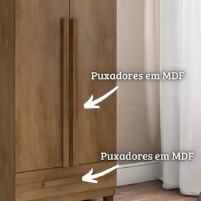 Roupeiro Dubai 2 Portas Cinamomo – RV Móveis