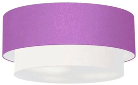 Plafon Duplo Cilíndrico Vivare Md-3021 Cúpula Tecido 80x60cm - Bivolt
