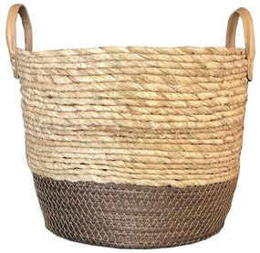 Cesto Seagrass Alça em Couro - M  M