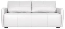 Sofá Living 3 Lugares Sala de Estar 220cm Virtus L07 Couro Branco - Mp