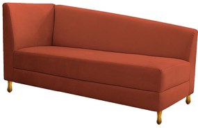 Recamier Valéria 185cm Lado Direito Suede Terracota - ADJ Decor