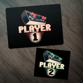 Kit 2 Mousepad Gamer Player 1 e Mousepad Player 2