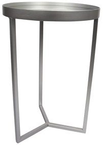 Conjunto Mesa de Apoio e Lateral Espelhada Prata - D'Rossi