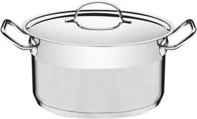 Caçarola Funda Tramontina Professional Aço Inox 8,4L com Tampa Plana e Fundo Triplo 28cm
