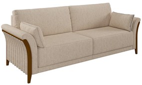 Sofá Decorativo 3 Lugares 222cm Market Linho Cru G45 - Gran Belo