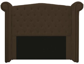 Kit Cabeceira e Calçadeira Veneza 140 cm Casal Suede Marrom - ADJ Decor
