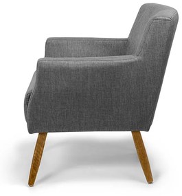 POLTRONA DIVA LINHO CINZA C-482 PES DE M