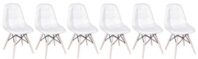 Conjunto 6 Cadeiras Eames Eiffel Botonê Branco - Conjunto 6 Cadeiras Eames Eiffel Botonê - Branco