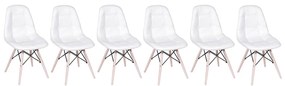 Conjunto 6 Cadeiras Eames Eiffel Botonê - Branco