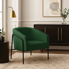 Poltrona Sala Industrial Alta Preto Stella Suede D03 - D'Rossi - Verde