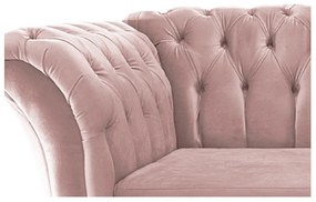 Namoradeira Chesterfield Sofia Suede Rosê - ADJ Decor