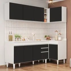 Armário de Cozinha Modulado de Canto Esquerdo 4 Peças CP50 Balcão com