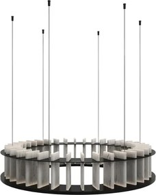 Pendente Led Selenita E Metal Preto 20W 3000K Halo