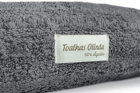 Toalha de Banho Unidade 100% Algodão Fio Penteado Grafite