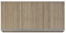 Armário de Cozinha Aéreo 120cm 3 Portas Virgínia Castanho   - Lumil