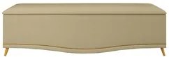 Calçadeira Baú Queen 160cm com Tachas Imperial J02 Linho Areia - Mpoze