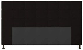 Cabeceira Stambul Para Cama Box King 195 cm Suede - D'Rossi - Preto
