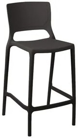 Banqueta Alta Cozinha Grafite Empilhável Urano em Polipropileno Acrilys