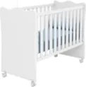 Berço Simples 130x60 e Guarda Roupa Doce Sonho Branco - Qmovi
