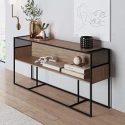 Aparador Para Sala de Estar Pés Metálicos York Hanover/Preto - Artesan