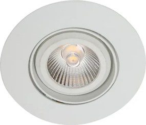 Plafon Embutir Redondo Aluminio Face Plana Recuado 50W - BRANCO