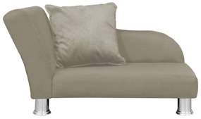 Divã Cama Pet Luxo para Cães E Gatos Elegante Confortável Suede Nude