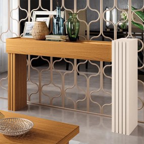 Aparador Decorativo para Sala de Estar Riad Cinamomo/Off White G26 - Gran Belo