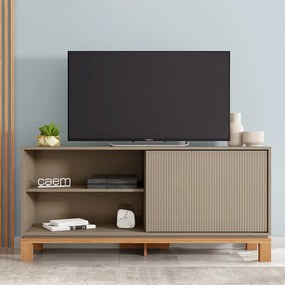 Rack Bancada Tv Para Sala de Estar 136cm Visari C01 - D'Rossi - Marrom/Freijó