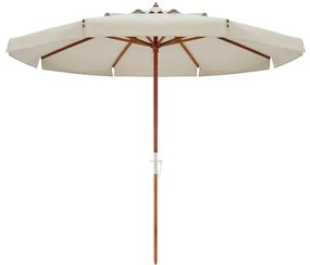 Ombrellone Ilhabela Cobertura Bagum Bege Haste em Madeira 300cm - 68876 Sun House