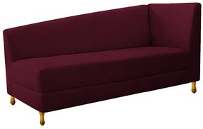 Recamier Valéria 160cm Lado Esquerdo Suede Bordô - ADJ Decor