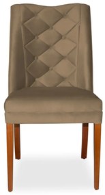 Kit 8 Cadeiras de Jantar Micheli Suede Nude