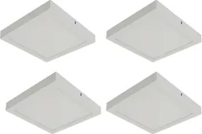 Kit 4 Plafons Led Sobrepor Branco 17cm 12w  Yamamura