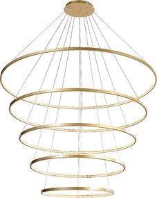 Pendente Led Aluminio Dourado 157W 3000K Milano