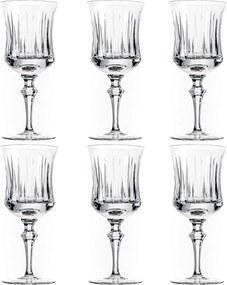 Jogo 6 Taças de Cristal Incolor Lapidado 66 P/ Água