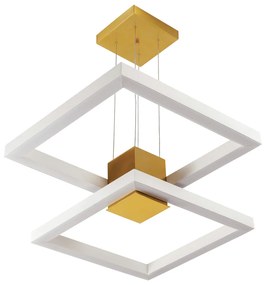Pendente Mira 67X67Cm Led 65,6W Bivolt | Usina 19272/67 (FN-F - Fendi Fosco, 3000k)