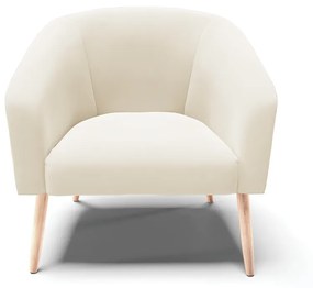 Poltrona Decorativa Pé Palito Natural Kit 2 Stella Veludo Bege D03 - D'Rossi