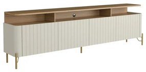 Rack Wilmer 4 Portas com Detalhes Brise Pés Metal Redondo