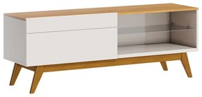 Rack Bancada 1 Gaveta 146cm Amy Off White/Nature G29 - Gran Belo