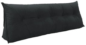 Kit Almofada Mel 0,90 + 4 Almofadas 40x40 Suede Cinza Grafite